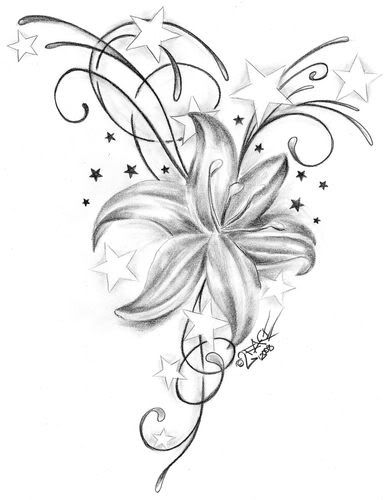 flower vine tattoos. flower tattoo hip. black and