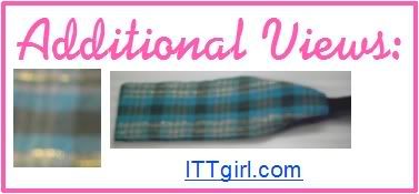 Turquoise Plaid Headband ITT girl couture ITTgirl.com couture headbands for tween pre-teen teen adult girls women