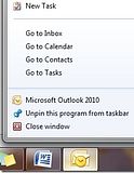 office 2010 taskbar