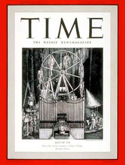 hitler time magazine man of the year. Time Magazine, January 2,