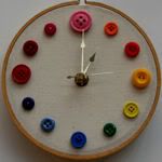 Rainbow Button Clock