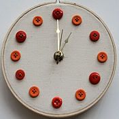 Orange Button Clock
