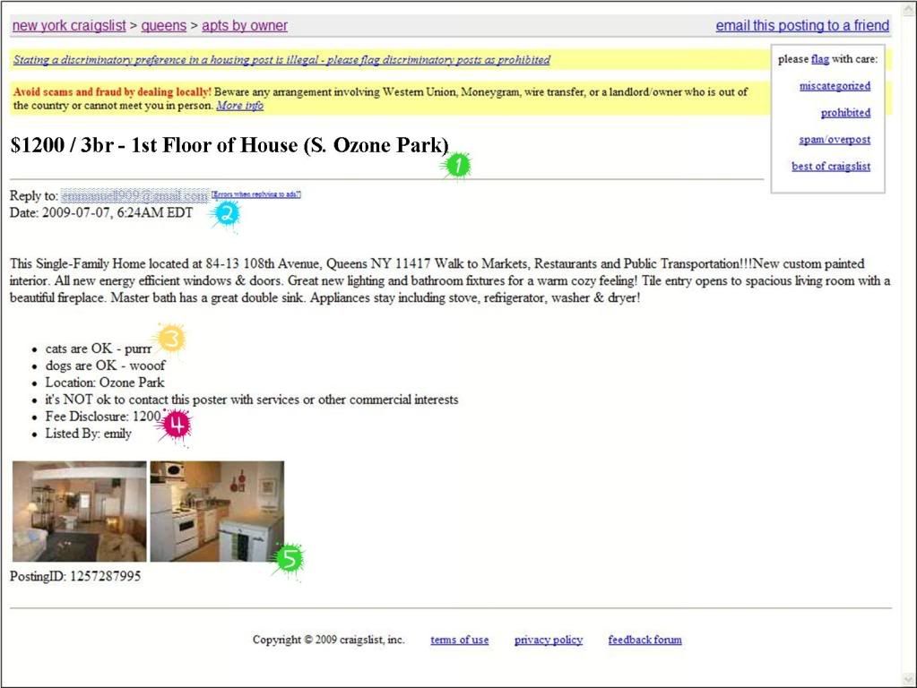 A few things to look for in a Craigslist rental post