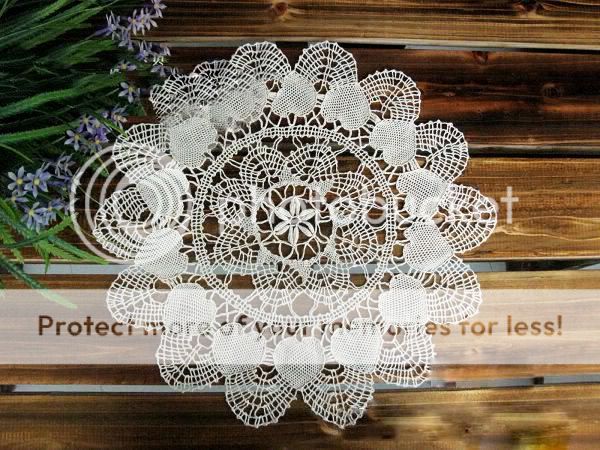 Unique Handmade bobbin lace round Doily/Placemat  