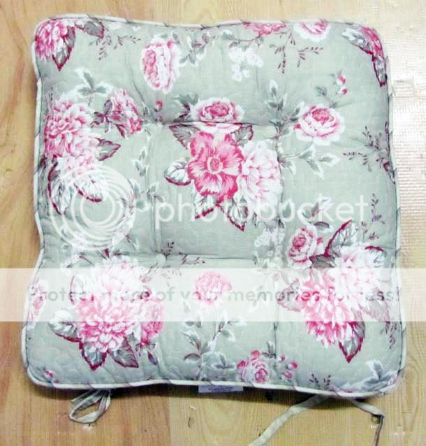 Shabby and vintage Cotton Soft Chair Pad w/Filling 02  