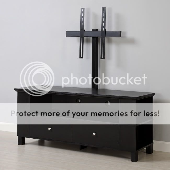 60 Black Wood Plasma/LCD TV Stand With Mount  