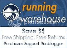 Running Warehouse Discount Ad Logo Banner